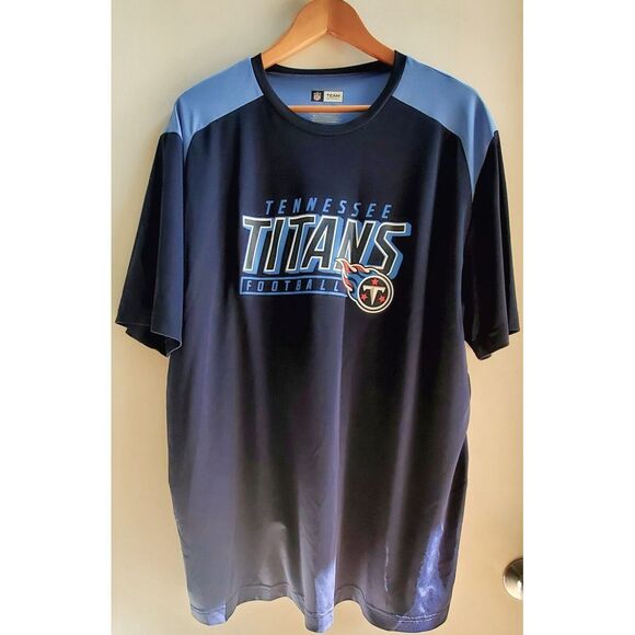 NFL Team Apparel Tennessee Titans Crew Neck Jersey T Shirt XXL 2TG Blue/Navy Red - Picture 2 of 7
